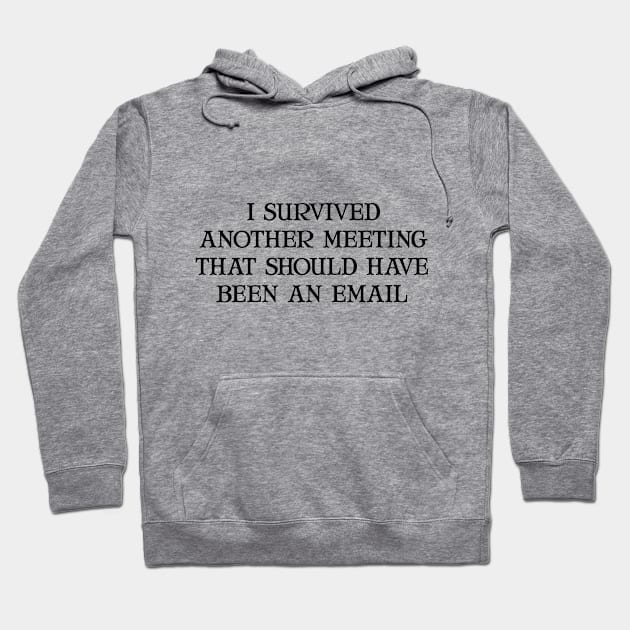 I Survived Another Meeting That Should Have Been An Email Hoodie by Dusty Dragon